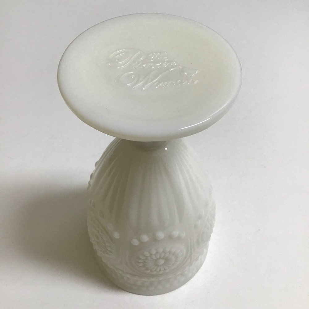 The Pioneer Woman Adeline Snow Milk Glass Goblet Tumbler Chalice White Gibson - Picture 14 of 16